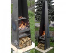 Feuerstelle – Kamin-Grill mit Edelstahlrost