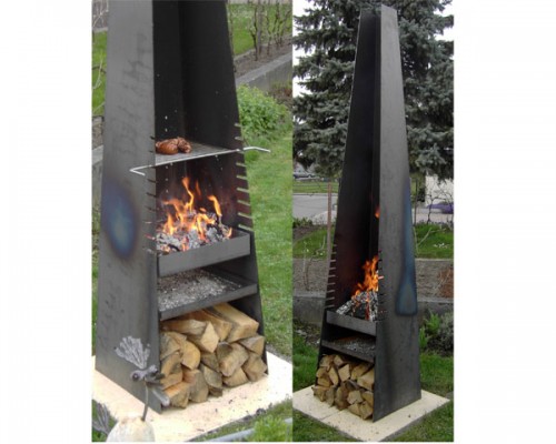 Feuerstelle – Kamin-Grill mit Edelstahlrost